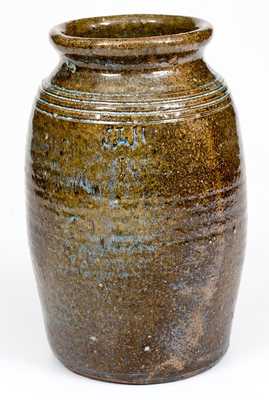 Rare Sylvanus Hartsoe, Lincoln County, NC Stoneware Jar with Rutile Accents