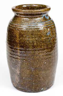 Rare Sylvanus Hartsoe, Lincoln County, NC Stoneware Jar with Rutile Accents