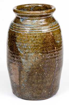 Rare Sylvanus Hartsoe, Lincoln County, NC Stoneware Jar with Rutile Accents