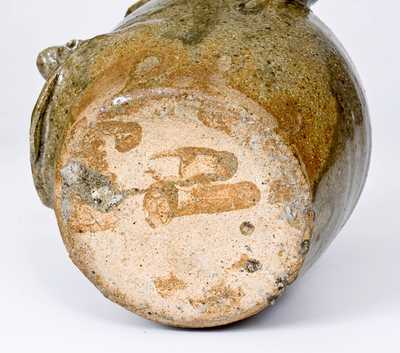 Rare and Important Large-Sized Edgefield, SC Stoneware Face Jug, c1845-65