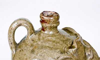 Rare and Important Large-Sized Edgefield, SC Stoneware Face Jug, c1845-65