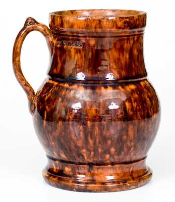 Fine JOHN BELL (Waynesboro) Redware Ale Mug