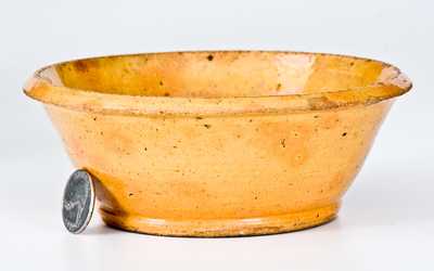 Scarce Small-Sized JOHN BELL Redware Bowl, Waynesboro, PA