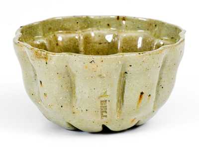 Glazed JOHN BELL Redware Pudding Mold, Waynesboro, PA origin