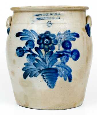 Outstanding COWDEN & WILCOX / HARRISBURG, PA Six-Gallon Cornucopia Jar