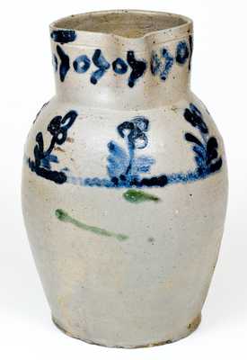 Rare Baltimore Stoneware Pitcher, attributed to Parr & Burland, c1820