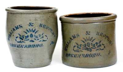 Lot of Two: WILLIAMS & REPPERT / GREENSBORO, PA Stoneware, c1885