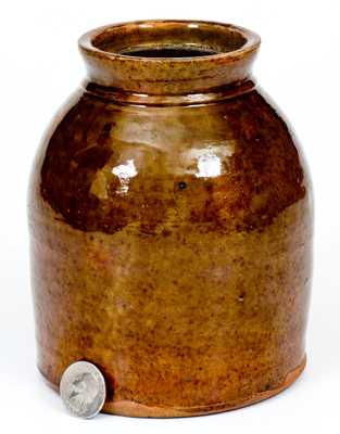 Galena Pottery Redware Jar w/ Rounded Shoulder