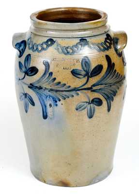 Fine Three-Gallon H.C. SMITH / ALEXA / D.C. Stoneware Jar (Alexandria, VA)