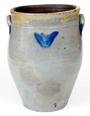 Rare 2 Gal. BOYNTON Stoneware Jar, Albany, NY, circa 1820