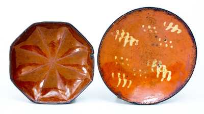 Lot of Two: Redware Plates incl. JOHN W. BELL / WAYNESBORO, PA Example