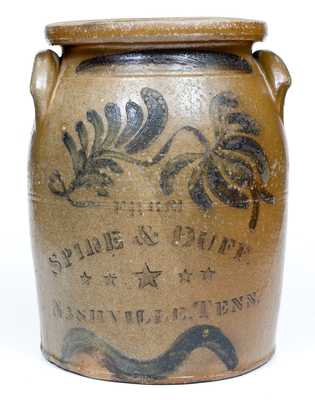 Rare 3 Gal. NASHVILLE, TN Stoneware Advertising Jar, Beaver, PA Origin