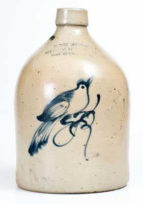 1 Gal. NEW YORK STONEWARE CO. / FORT EDWARD, NY Stoneware Bird Jug