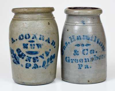 Lot of Two: Southwestern Pennsylvania Stoneware Jars