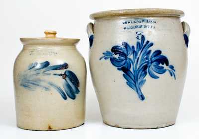 Lot of Two: COWDEN & WILCOX / HARRISBURG, PA Stoneware Jars