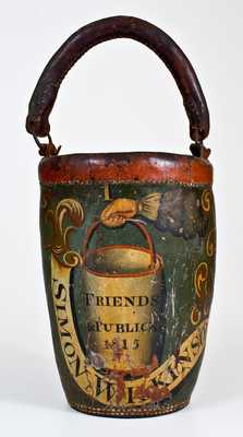 1815 American Leather Fire Bucket, probably Boston origin