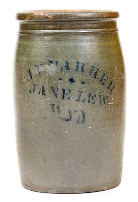 J.P. PARKER / JANE LEW / W VA Stoneware Jar