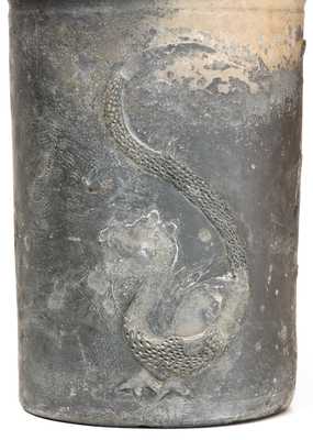 Extremely Rare Anna Pottery Porch Vase w/ Applied Dragon Motif