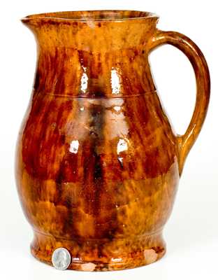 Exceptional JOHN W. BELL / Waynesboro, Pa. Redware Pitcher