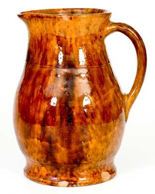 Exceptional JOHN W. BELL / Waynesboro, Pa. Redware Pitcher