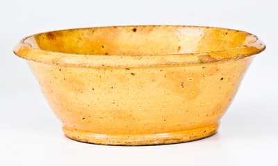 Scarce Small-Sized JOHN BELL Redware Bowl, Waynesboro, PA