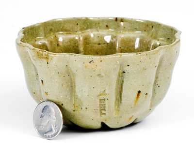 Glazed JOHN BELL Redware Pudding Mold, Waynesboro, PA origin