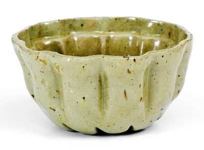 Glazed JOHN BELL Redware Pudding Mold, Waynesboro, PA origin