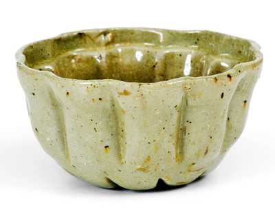 Glazed JOHN BELL Redware Pudding Mold, Waynesboro, PA origin