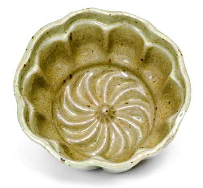 Glazed JOHN BELL Redware Pudding Mold, Waynesboro, PA origin