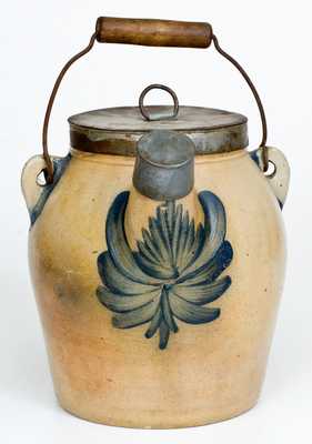 Rare One-Gallon COWDEN & WILCOX / HARRISBURG Stoneware Batter Pail w/ Cherries