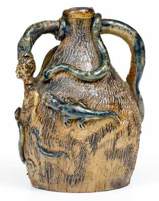 Extremely Rare Bray Family, Evansville, Indiana Temperance Jug