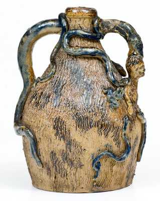 Extremely Rare Bray Family, Evansville, Indiana Temperance Jug
