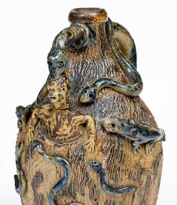 Extremely Rare Bray Family, Evansville, Indiana Temperance Jug