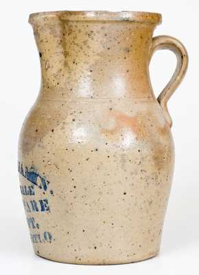 One-Gallon Stenciled Stoneware Pitcher, Cincinnati, Ohio, origin, circa 1875