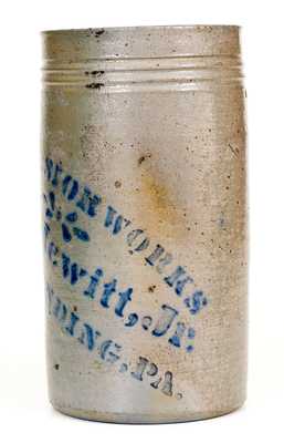 EXCELSIOR WORKS / Isaac Hewitt, Jr. / RICES LANDING, PA Stoneware Canning Jar