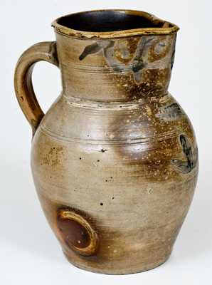 Rare J. DUNTZE / NEW-HAVEN Connecticut Incised Stoneware Pitcher