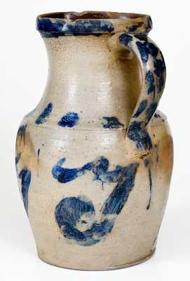 One-Gallon Cobalt-Decorated Stoneware Pitcher, Inscribed 