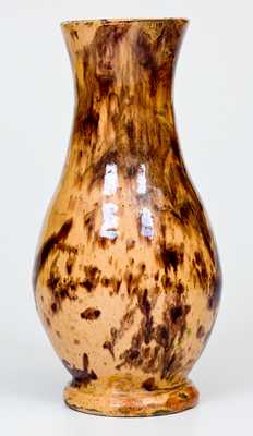 Rare BAECHER / WINCHESTER, VA Shenandoah Valley Glazed Redware Vase