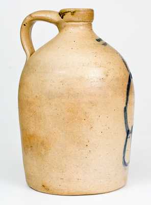 Exceedingly Rare ST JOHNS / STONE WARE Canadian Stoneware Jug w/ Figural Design