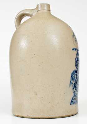 Outstanding Five-Gallon Akron, Ohio Stoneware Jug w/ Owl Decoration