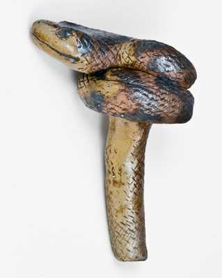 Important and Outstanding Anna Pottery Stoneware Snake Jug