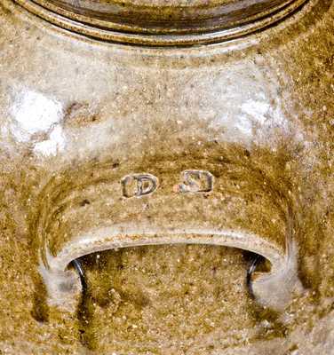 Very Rare Four-Gallon Daniel Seagle, Lincoln County, NC Stoneware Churn
