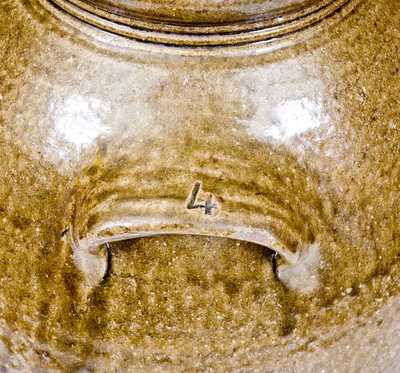 Very Rare Four-Gallon Daniel Seagle, Lincoln County, NC Stoneware Churn