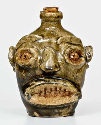 Rare and Important Edgefield, SC Stoneware Face Jug w/ Early Exhibition and Publication History