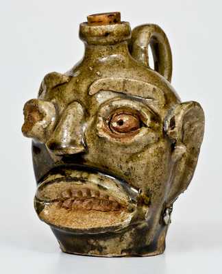 Rare and Important Edgefield, SC Stoneware Face Jug w/ Early Exhibition and Publication History