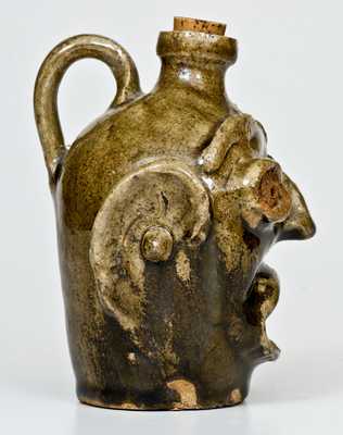 Rare and Important Edgefield, SC Stoneware Face Jug w/ Early Exhibition and Publication History