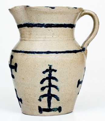 Cobalt-Decorated Stoneware Pitcher, NC origin, late 19th or early 20th century