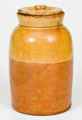 Fine Galena Pottery Yellow-Dipped Preserve Jar w/ Lid