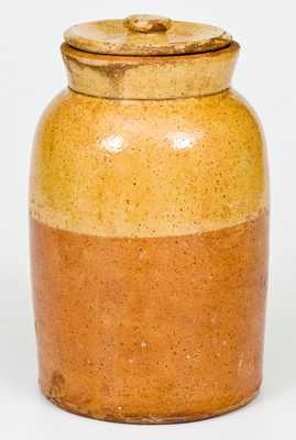 Fine Galena Pottery Yellow-Dipped Preserve Jar w/ Lid