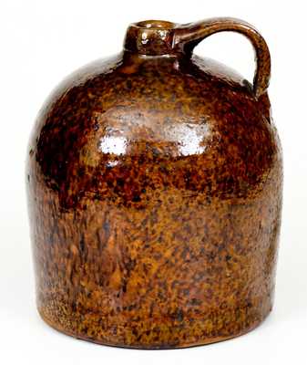 Galena Pottery Redware Jug, Squat-Shaped